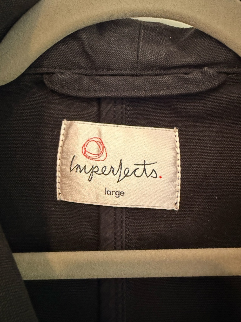 Imperfects Shepherds Shirt Chore Jacket Regenerative Canvas Black L VGUC - Picture 3 of 6